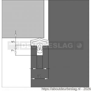 Ellen deuraanslagprofiel kunststof TPE 0680 KS AC - R51010005 - afbeelding 3