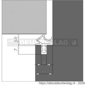 Ellen deuraanslagprofiel kunststof TPE 4291 AC - R51010006 - afbeelding 3