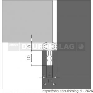 Ellen deuraanslagprofiel kunststof TPE 4566 AC - R51010007 - afbeelding 3