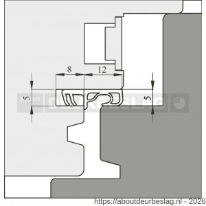 Ellen rondgaande dichting kunststof kaderprofiel 8150 ACB - R51010012 - afbeelding 2