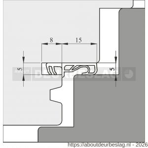 Ellen rondgaande dichting kunststof kaderprofiel 8250 ACB - R51010013 - afbeelding 2