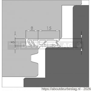 Ellen rondgaande dichting kunststof kaderprofiel 8450 ACBF - R51010015 - afbeelding 3