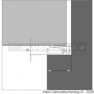 Ellen inbouwprofiel tochtband aluminium voor 6 mm afbouwspeling AIB 3N XL zelfklevend 300 cm - R51010324 - afbeelding 2