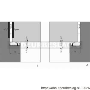 Ellen inbouwprofiel tochtband aluminium voor 6 mm afbouwspeling AIB 3N XL 230 cm - R51010218 - afbeelding 5