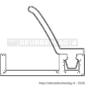 Ellen inbouwprofiel tochtband aluminium voor 6 mm afbouwspeling AIB 3N XL 230 cm - R51010218 - afbeelding 3