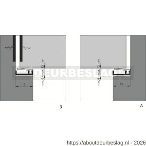 Ellen inbouwprofiel tochtband aluminium voor 6 mm afbouwspeling AIB 3N XL zelfklevend 230 cm - R51010323 - afbeelding 2