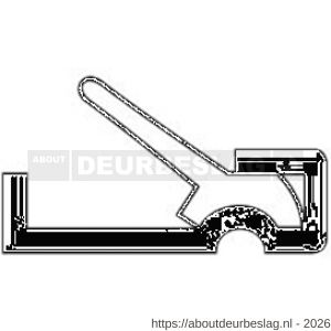Ellen inbouw tochtprofiel voor 6 mm afbouwspeling AIB-4G 300 cm - R51010211 - afbeelding 3