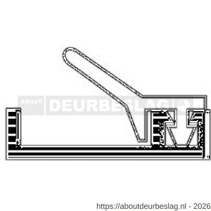 Ellen inbouw tochtprofiel voor 6 mm afbouwspeling AIB-4N 230 cm - R51010205 - afbeelding 2