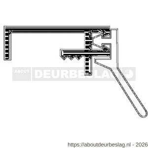 Ellen opbouw tocht profiel aluminium ANB-1N 300 cm - R51010230 - afbeelding 3