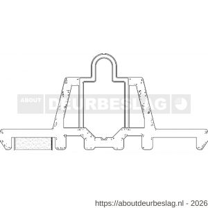 Ellen ondergeleiderail hefschuifdeur onderrail AORP 895/RVS 300 cm - R51010283 - afbeelding 2