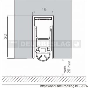 Ellen Matic valdorpel aluminium Uni-Proof 62,8 cm - R51010382 - afbeelding 3