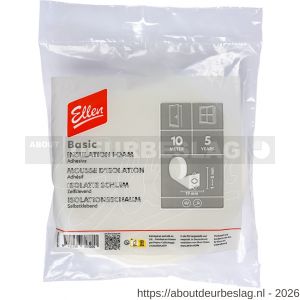 Ellen inbouwprofiel tochtband schuim zelfklevend Weatherstrip Foam 19x6 mm 10 m - R51010411 - afbeelding 1
