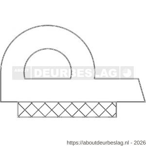 Ellen inbouwprofiel tochtband kunststof zelfklevend Weatherstrip Medium gemiddelde kier zwart 7.5 m - R51010408 - afbeelding 3