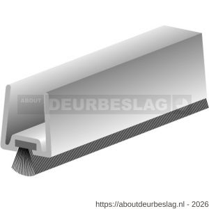 Ellen glasdeur tochtprofiel met borstel aluminium GDP 8 mm 225 cm - R51010398 - afbeelding 1