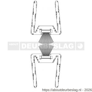 Ellen glasdeur tochtprofiel met borstel aluminium GDP 8 mm 225 cm - R51010398 - afbeelding 3