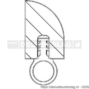 Ellen opbouw tochtprofiel hout Authentiek Beuken HTS 230 cm - R51010256 - afbeelding 2