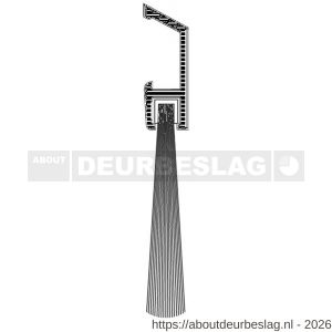 Ellen dorpel tochtprofiel met borstel aluminium IBS 220 cm - R51010104 - afbeelding 2