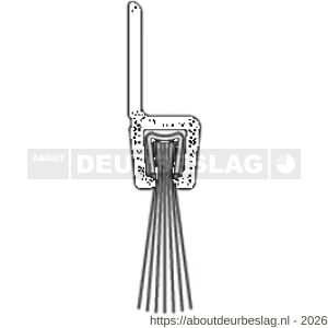 Ellen dorpel tochtprofiel met borstel aluminium IBS-31 100 cm - R51010106 - afbeelding 3