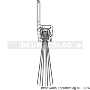 Ellen dorpel tochtprofiel met borstel aluminium IBS-39 250 cm - R51010110 - afbeelding 3