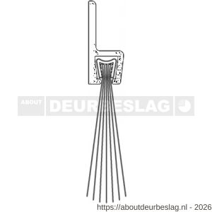 Ellen dorpel tochtprofiel met borstel aluminium IBS-50 100 cm - R51010112 - afbeelding 3