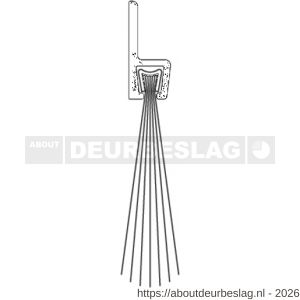 Ellen dorpel tochtprofiel met borstel aluminium IBS-60 100 cm - R51010115 - afbeelding 2