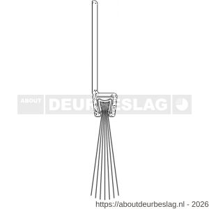 Ellen dorpel tochtprofiel met borstel aluminium IBS-70 100 cm - R51010118 - afbeelding 3