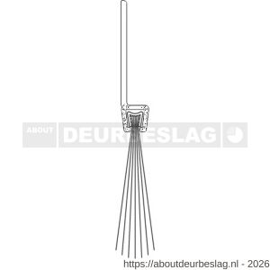 Ellen dorpel tochtprofiel met borstel aluminium IBS-80 100 cm - R51010121 - afbeelding 3