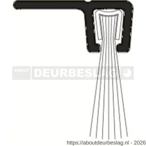 Ellen dorpel tochtprofiel met borstel aluminium IBS-90-18 100 cm - R51010124 - afbeelding 3