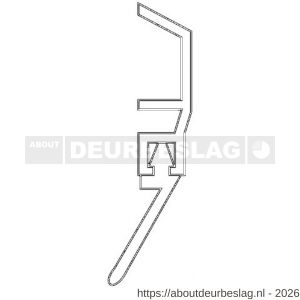 Ellen dorpelprofiel met borstel kunststof Basic wit 100 cm - R51010356 - afbeelding 3