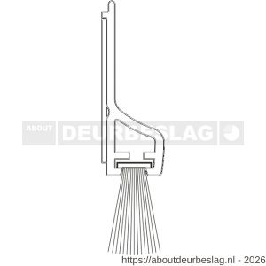 Ellen dorpelprofiel met borstel kunststof zelfklevend Comfort transparant 100 cm - R51010360 - afbeelding 3