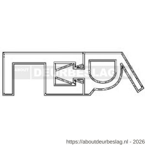 Ellen opbouw tochtprofiel kunststof PTS-WT 230 cm - R51010229 - afbeelding 2
