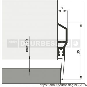 Ellen dorpelprofiel aluminium Classic 100 cm - R51010349 - afbeelding 2