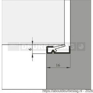 Ellen inbouw tochtprofiel voor 6 mm afbouwspeling AIB-4G 300 cm - R51010211 - afbeelding 2