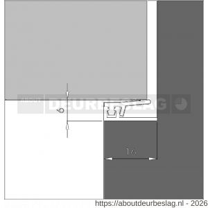 Ellen inbouw tochtprofiel voor 6 mm afbouwspeling AIB-4N 230 cm - R51010205 - afbeelding 4