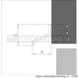 Ellen lekdorpelprofiel aluminium ALD-A125 ongeboord 500 cm - R51010046 - afbeelding 2