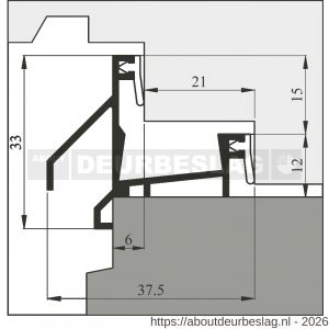 Ellen onderdorpel tochtprofiel raam ANB-11 300 cm - R51010246 - afbeelding 2