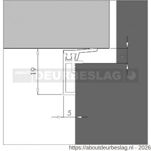 Ellen opbouw tocht profiel aluminium ANB-1N 300 cm - R51010230 - afbeelding 2