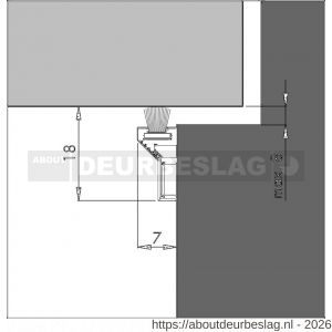 Ellen opbouw tochtprofiel met borstel aluminium ATS-B 230 cm - R51010255 - afbeelding 2