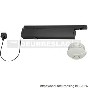 Maasland 8144BKB vrijloopdeurdranger met glijarm voor kop- en bladmontage sterkte 3-6 zwart met - R11301828 - afbeelding 1