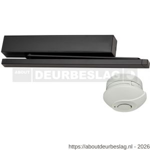 Maasland 9144KB vrijloopdeurdranger met glijarm voor kopmontage met terugligging 40-96 mm sterkte 3-5 zwart met - R11301829 - afbeelding 1
