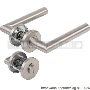 Maasland S300-RWC binnendeurbeslag kruk-kruk garnituur T model RVS met vrij-bezet - R11301194 - afbeelding 1