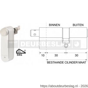Maasland GTM3030AS Flexeria motorcilinder met SKG*** cilinder 30/30 Abus - R11301024 - afbeelding 1