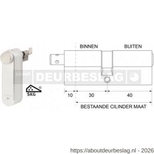 Maasland GTM3040AS Flexeria motorcilinder met SKG*** cilinder 30/40 Abus - R11301026 - afbeelding 1