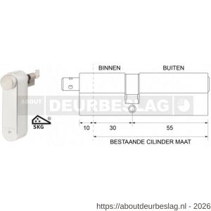 Maasland GTM3055AS Flexeria motorcilinder met SKG*** cilinder 30/55 Abus - R11301029 - afbeelding 1