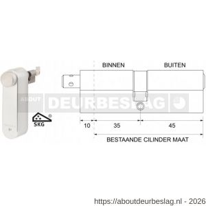 Maasland GTM3545AS Flexeria motorcilinder met SKG*** cilinder 35/45 Abus - R11301034 - afbeelding 1