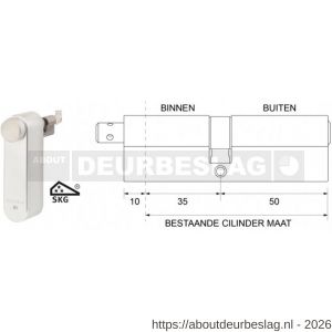 Maasland GTM3550AS Flexeria motorcilinder met SKG*** cilinder 35/50 Abus - R11301035 - afbeelding 1