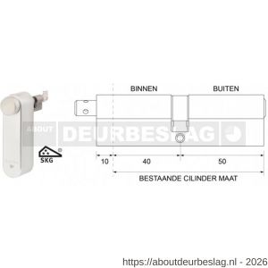 Maasland GTM4050AS Flexeria motorcilinder met SKG*** cilinder 40/50 Abus - R11301042 - afbeelding 1
