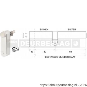Maasland GTM4060AS Flexeria motorcilinder met SKG*** cilinder 40/60 Abus - R11301043 - afbeelding 1