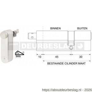 Maasland GTM4530AS Flexeria motorcilinder met SKG*** cilinder 45/30 Abus - R11301044 - afbeelding 1