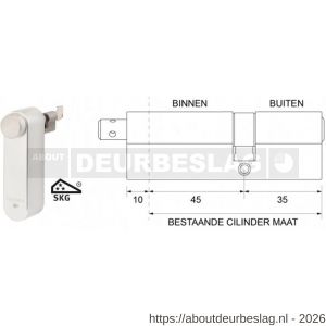 Maasland GTM4535AS Flexeria motorcilinder met SKG*** cilinder 45/35 Abus - R11301045 - afbeelding 1
